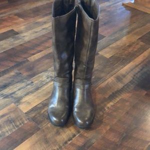 Brown boots, vegan boots, Ladies boots, Sz9m